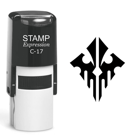 stampexpression - Skull Self Inking Rubber Stamp - Black Ink (A-60423)