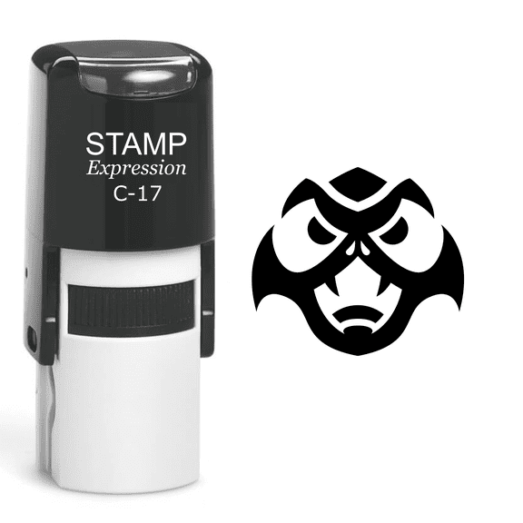 stampexpression - Skull Self Inking Rubber Stamp - Black Ink (A-60432)