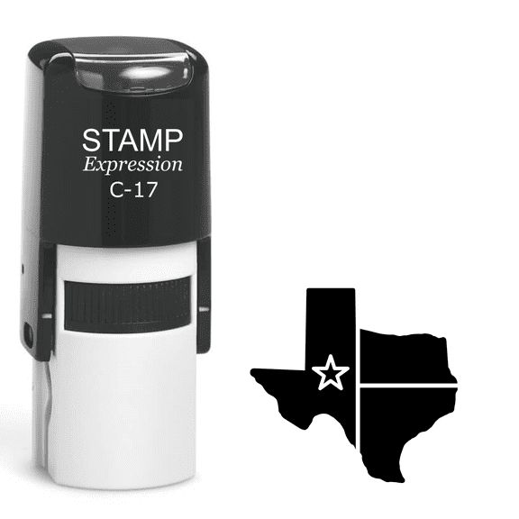 stampexpression - Texas State Home Self Inking Rubber Stamp - Black Ink (A-62466)