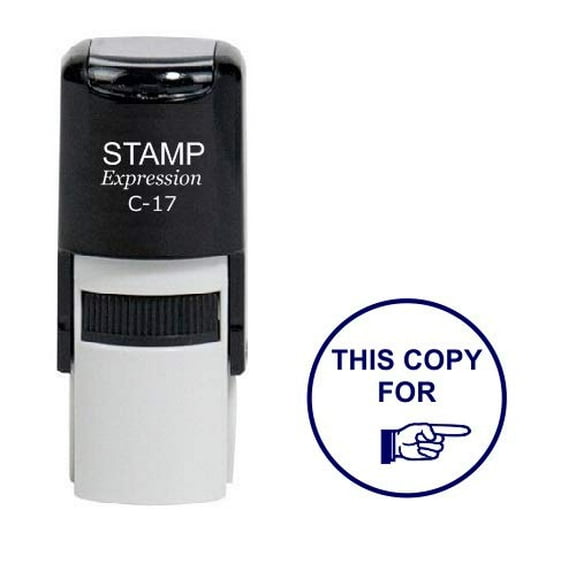 stampexpression - This Copy for with Hand Office Self Inking Rubber Stamp - Blue Ink (W-912)