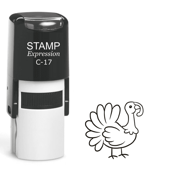 stampexpression - Turkey Self Inking Rubber Stamp - Black Ink (A-61525)