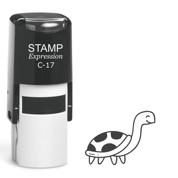 stampexpression - Turtle Self Inking Rubber Stamp - Black Ink (A-61507)