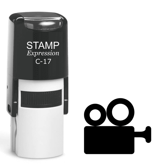 stampexpression - Video Camera Self Inking Rubber Stamp - Black Ink (A-62235)