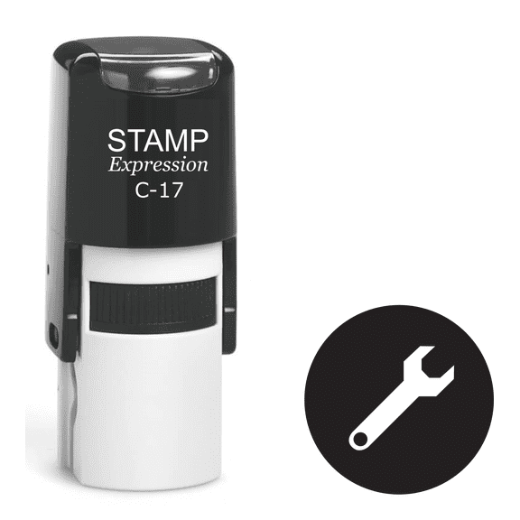 stampexpression - Wrench Icon Self Inking Rubber Stamp - Black Ink (A-61302)