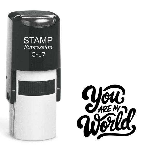 stampexpression - You Are My World Self Inking Rubber Stamp - Black Ink (A-62387)
