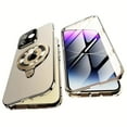 thumbnail image 1 of With stand Compatible with iPhone17/17pro/17pro Max/17AiR series magnetic privacy protection case, anti-peep screen magnetic suction two-in-one mobile phone case, full body metal bumper, 1 of 5