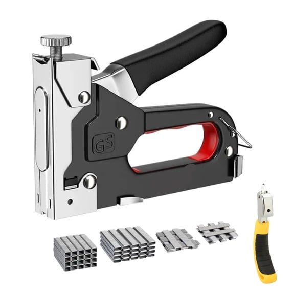 Behome Staple Gun Heavy Duty, 4-in-1 Stapler Gun with 4000 Staples and Staple Remover, Adjustable Power Stapler Nail Gun for Wood, Crafts, Carpentry, Decoration DIY