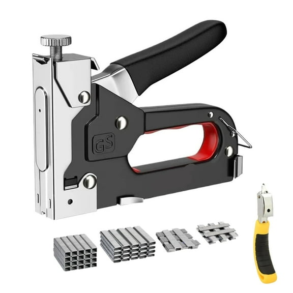 Behome Staple Gun Heavy Duty, 4-in-1 Stapler Gun with 4000 Staples and Staple Remover, Adjustable Power Stapler Nail Gun for Wood, Crafts, Carpentry, Decoration DIY