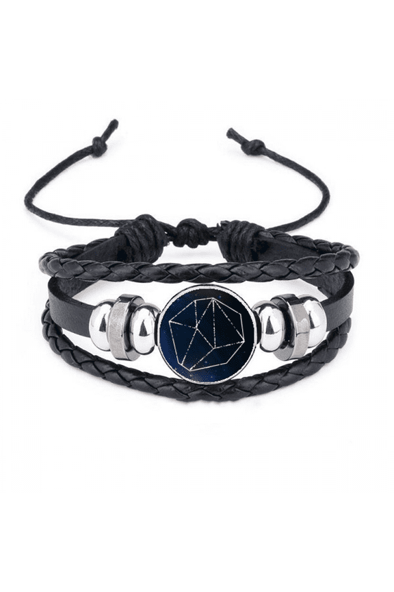 star blue crystal universe fantasy bracelet braided leather woven wristband