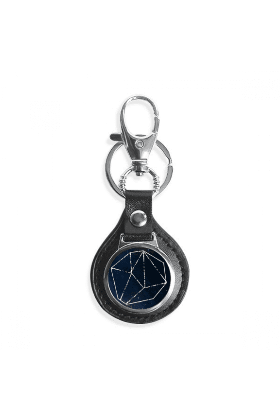 star blue crystal universe fantasy key link chain keyholder finder hook metal