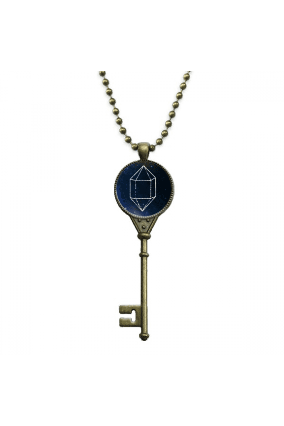 star crystal blue universe fantasy key necklace pendant tray embellished chain