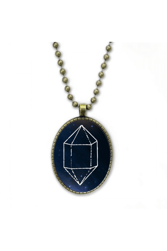 star crystal blue universe fantasy necklace vintage chain bead pendant jewelry collection