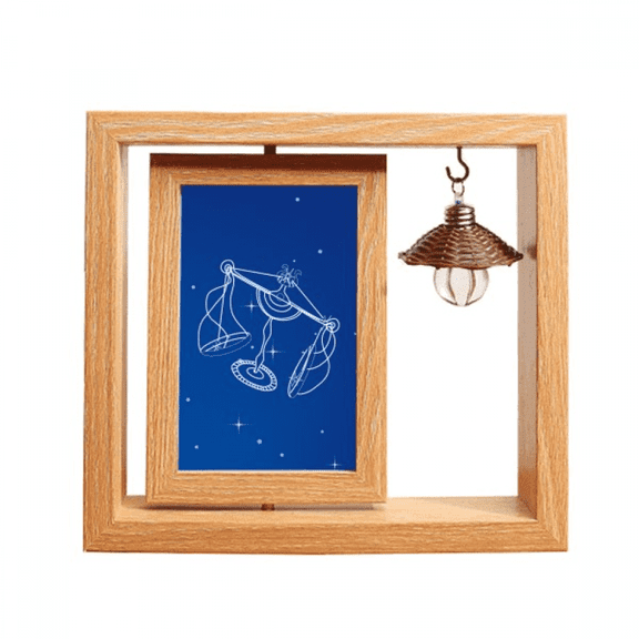 star universe constellation pattern Wooden Rotating Picture Photo Frame 4x6