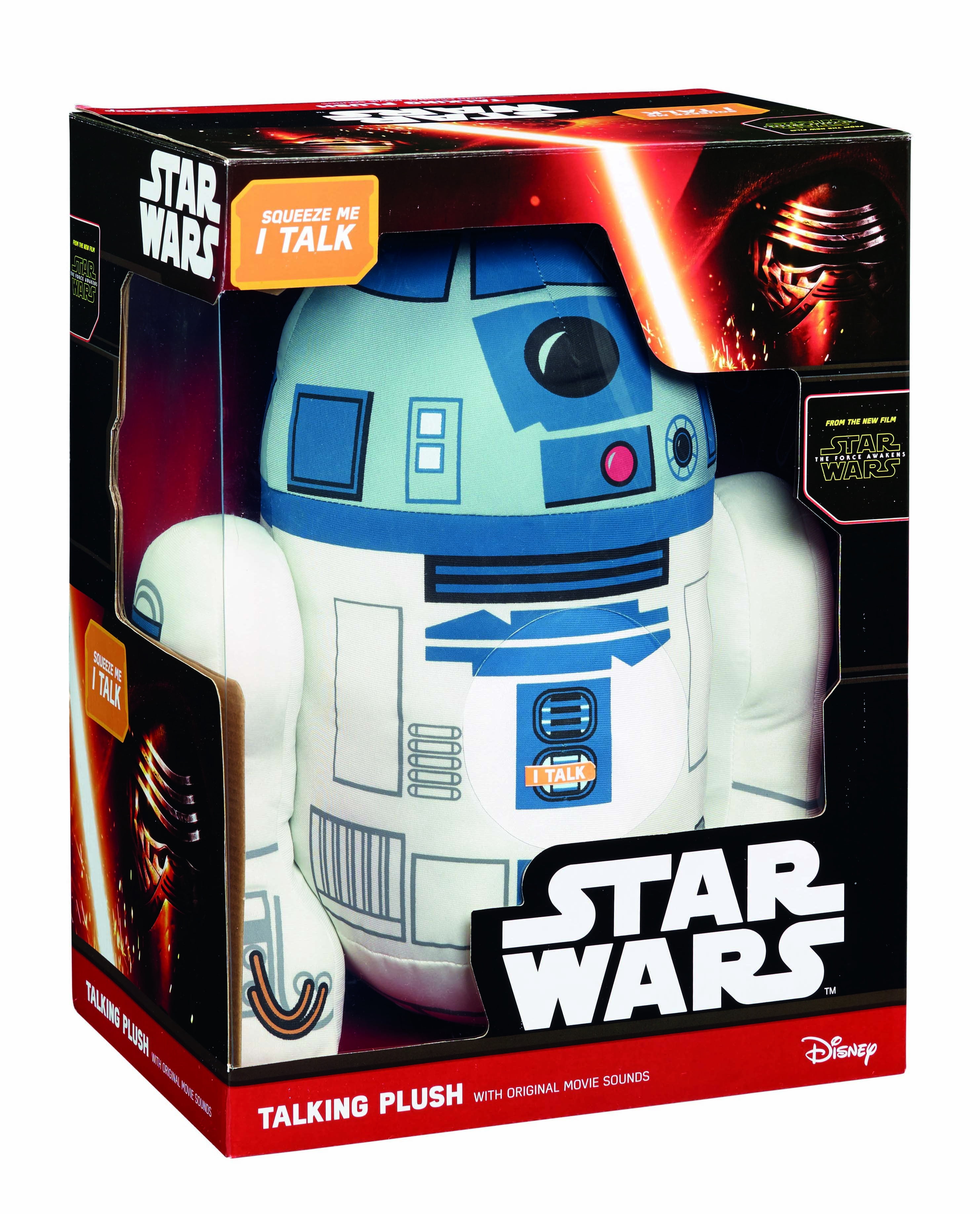 Star Wars Brinquedo Squeaker de pelúcia R2-D2 de 23 cm, Brinquedo para  animais de estimação de pelúcia R2-D2 de 9 polegadas