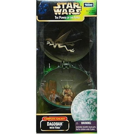 star wars the power of the force complete galaxy dagobah with yoda action figure 3.75 inches