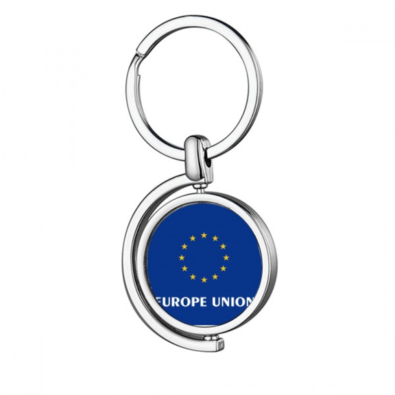 star yellow around eu Rotating Keychain Metal Keyring Holder