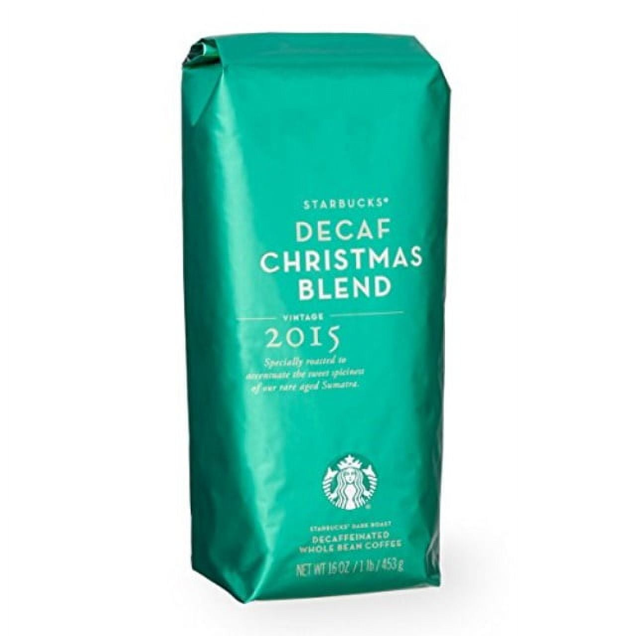 starbucks christmas blend decaf 16 oz (1 lb) whole bean