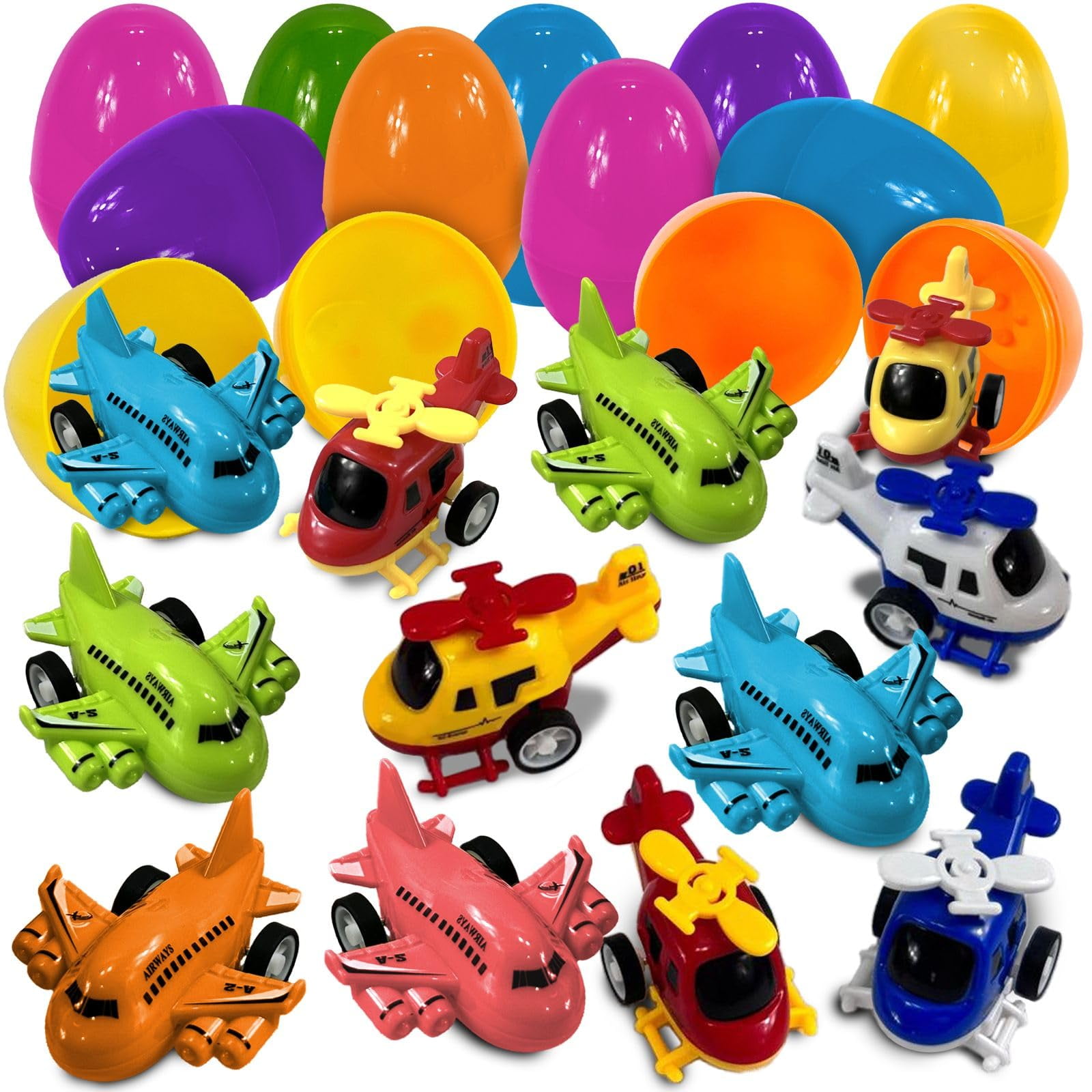 Stargo 36 Pack Colorful Prefilled Easter Eggs With Mini Plush