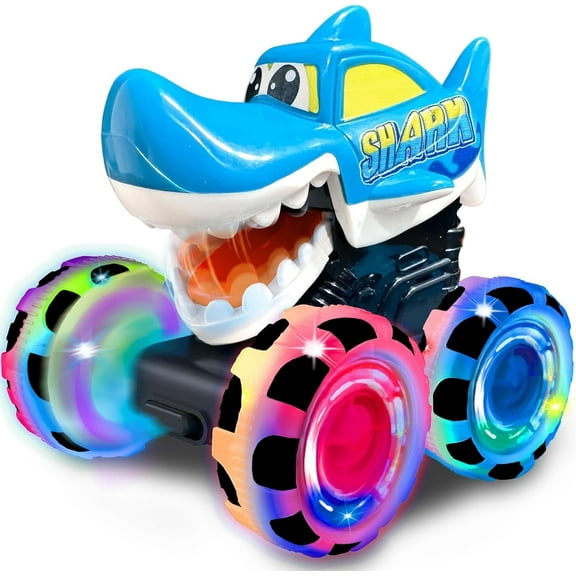 stargo - Shark Monster Truck Toys - Light Up Chomping Pull Back Truck | Birthday Gifts for Toddlers, Boys Toys, Monster Truck Children’s Toys for Kids, Boys Ages 3-5 4-6 5-7 4-8