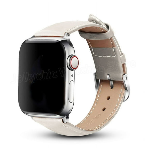starlight Leather Strap Bracelet for Apple Watch 7 band 6 se 5 4 45mm 42mm for Iwatch Series 3 2 44mm 40mm Watchbands 38mm 41mm (38mm or 40mm or 41mm,Starlight)