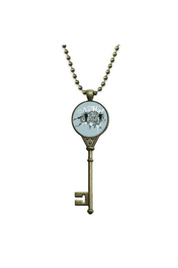 starry war pepattern graffiti street key necklace pendant tray embellished chain