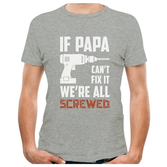 stars Papa Shirt - Father's Day Gifts from Daughter or Son - Grandpa Dad's Funny Men's Shirts - Gifts for Father's Day, Birthday, or Christmas - Made in the USA, Machine Washable