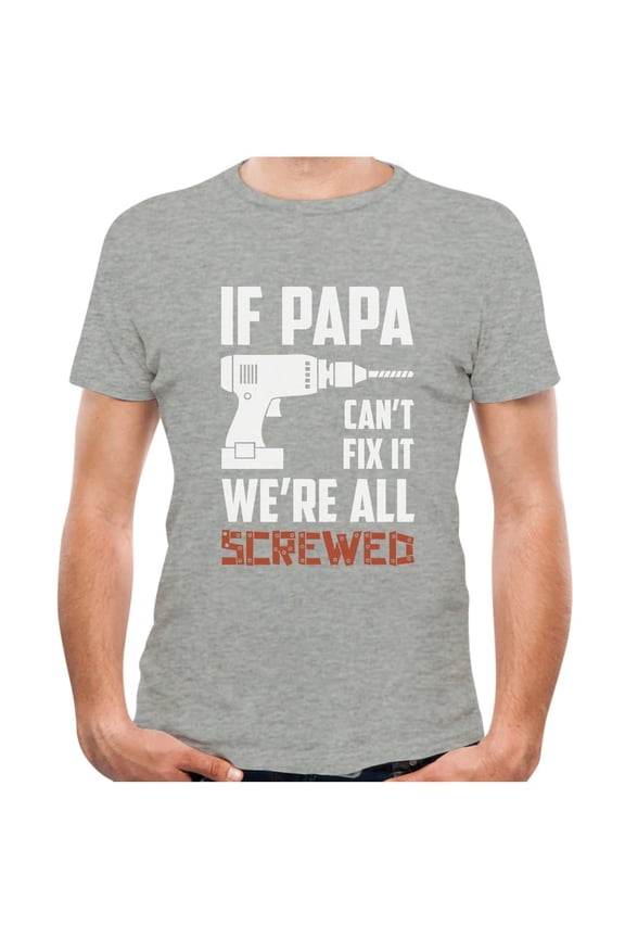 stars Papa Shirt - Father's Day Gifts from Daughter or Son - Grandpa Dad's Funny Men's Shirts - Gifts for Father's Day, Birthday, or Christmas - Made in the USA, Machine Washable