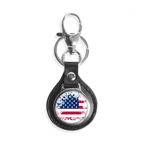 stars and stripes amecountry flag key link chain keyholder finder hook metal