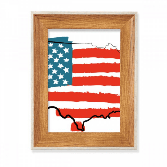 stars and stripes ameflag map country desktop wooden photo frame display picture art painting multiple sets