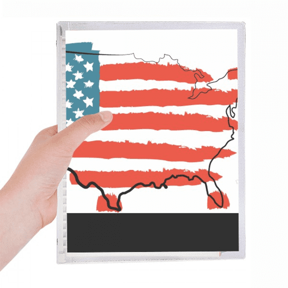 stars and stripes ameflag map country notebook loose diary refillable journal statiry