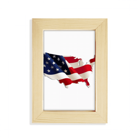 stars and stripes ameflag map desktop display photo frame picture art painting 5x7 inch
