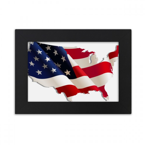 stars and stripes ameflag map desktop photo frame ornaments picture art painting