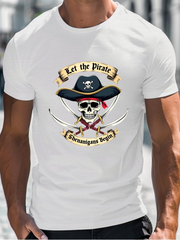 start your pirate this mens casual short sleeved t shirt summer plus