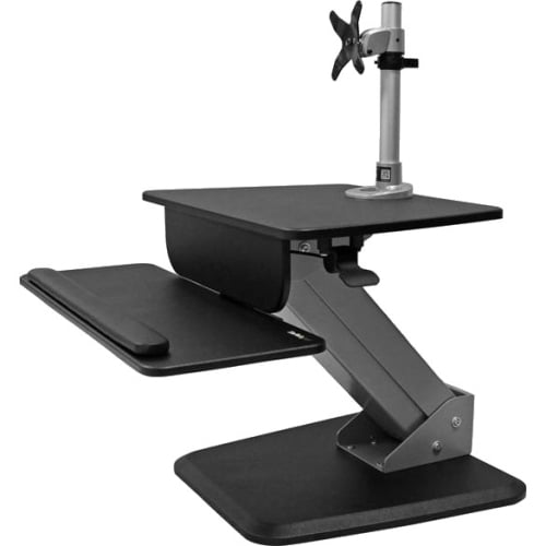 Startech Single Monitor Sit-to-stand Workstation - One-touch Height Adjustment - Up To 30 Screen Support - 24.30 Lb Load Capacity - Desktop
