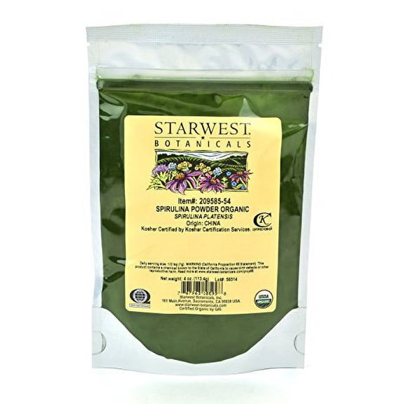 starwest botanicals organic spirulina powder, 4 ounces