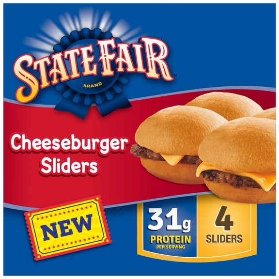 State Fair Cheeseburger Sliders, Fully Cooked, 4 Count, 9.76 oz (Frozen)