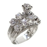 OFNADKSLLIN statement rings cubic zirconia rings wedding sets vintage eternity rings Geometry Shape Silver Ring Rhinestone Engagement Ring Wedding Ring Set Rhinestone Ring Set Full Diamond Ring Size 5-11