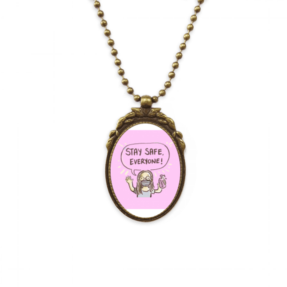 stay safe every facehead respirator antique necklace vintage bead pendant keychain