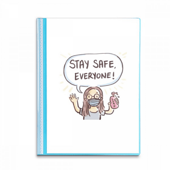stay safe every facehead respirator book sheet protectors portfolio binder folder
