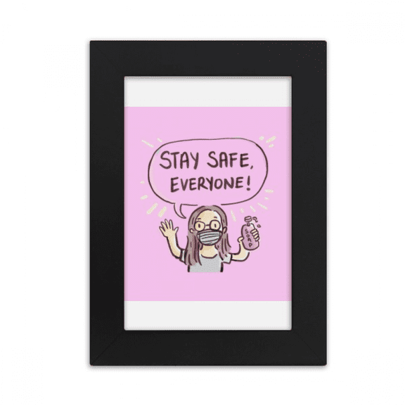 stay safe every facehead respirator desktop photo frame picture display art painting exhibit