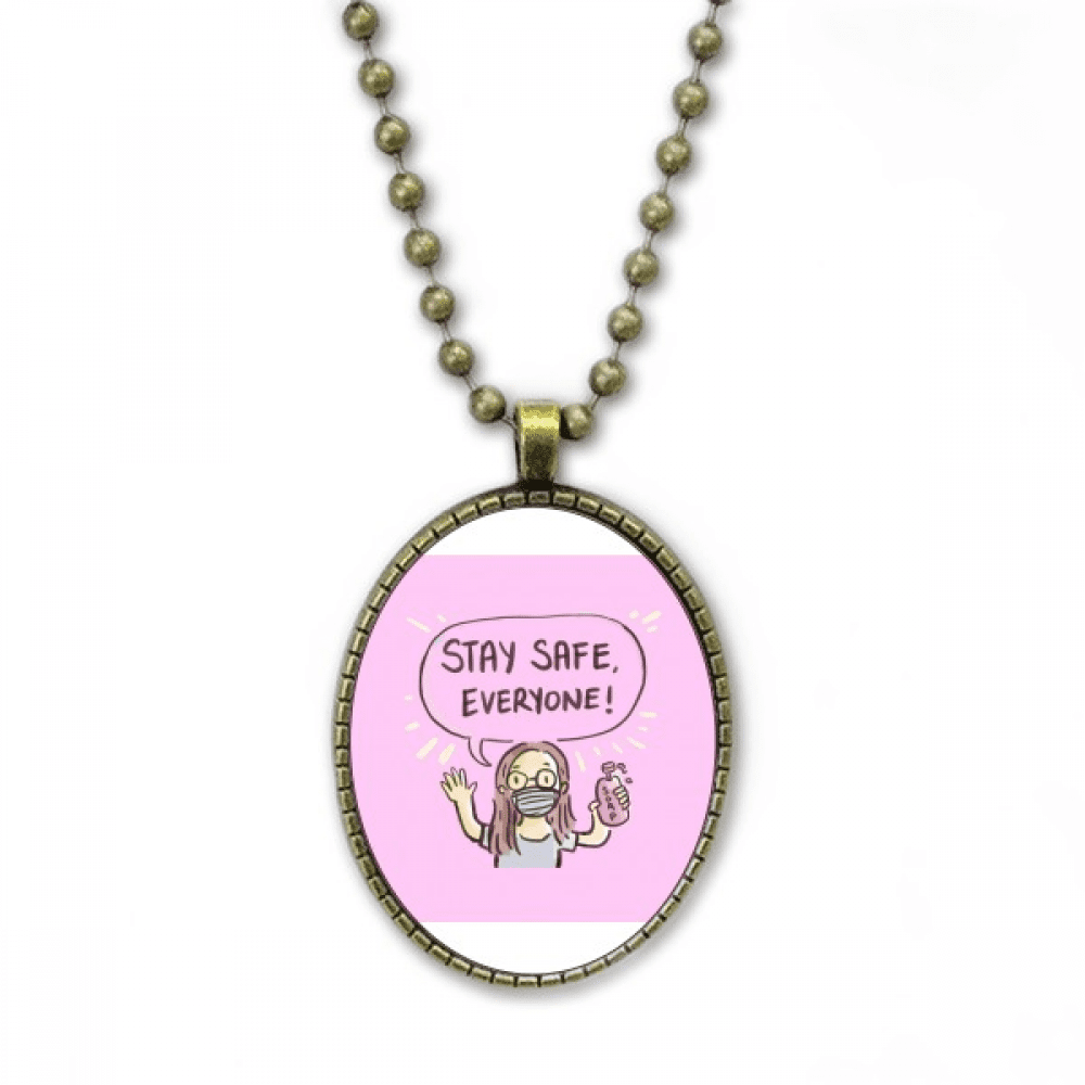stay safe every facehead respirator necklace vintage chain bead pendant jewelry collection