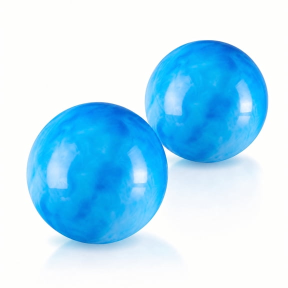 stcellnmex 2 Pcs 8.5 Inch Large Inflatable Bouncing Balls Marbleized Bouncy Ball for Adults Pets Party Supplies PVC Blue