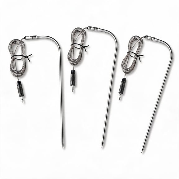stcellnmex 3 Pieces Meat Temperature Probe Thermometer Replacement 2.5mm Plug Temp Probes for Grills and Smokers