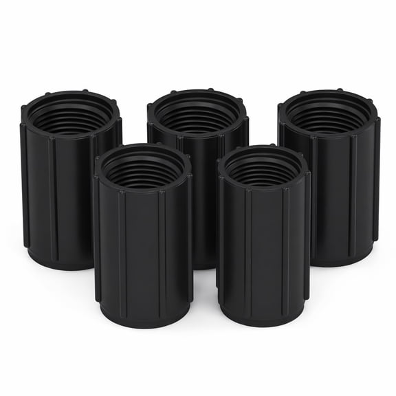 stcellnmex 5 Pcs 1/2 Inch PVC Double Female Threaded Coupling Sprinkler Extension Riser Pipe Fitting for Garden Drip Irrigation System NPT Coupler