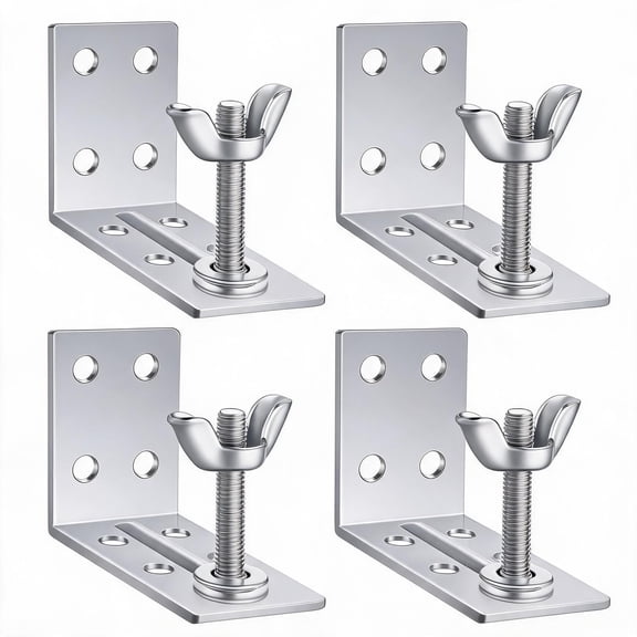 stcellnmex Roman Shade Wall Bracket and Wingnut Ceiling Wall Mount Brackets L Mounts for Roman Shade Home Window Drapery 4 Pieces