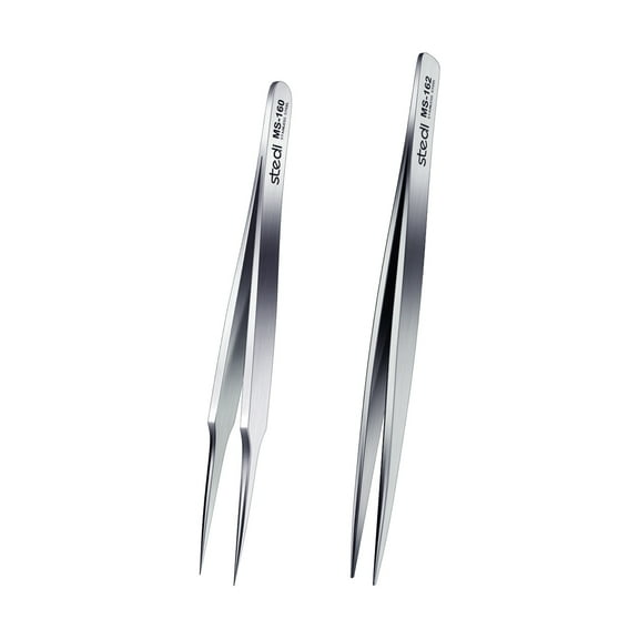 stedi 2PCS Precision Thickened Tweezer Set, Model Hobbyist Tools, Ultra Precision Premium Stainless Steel Tweezers for Gundam, Scale Military Models, 3D Resin Parts, Industrial Tweezers