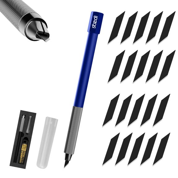 stedi Craft Hobby Knife Kit, Model Hobby Making Tools, All Metal Precision Craft Knife with 20PCS Blades for Gundam, Scale Military Model, 3D Resin Parts, Blue