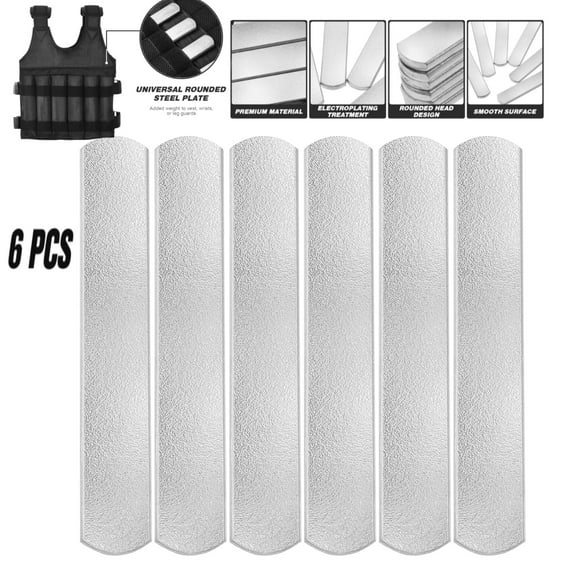 steel plates for vest,6Pcs Weighted Vest Steel Plates Adjustable Strength Training Weight Steel Plates for Workout Running,for fitness use