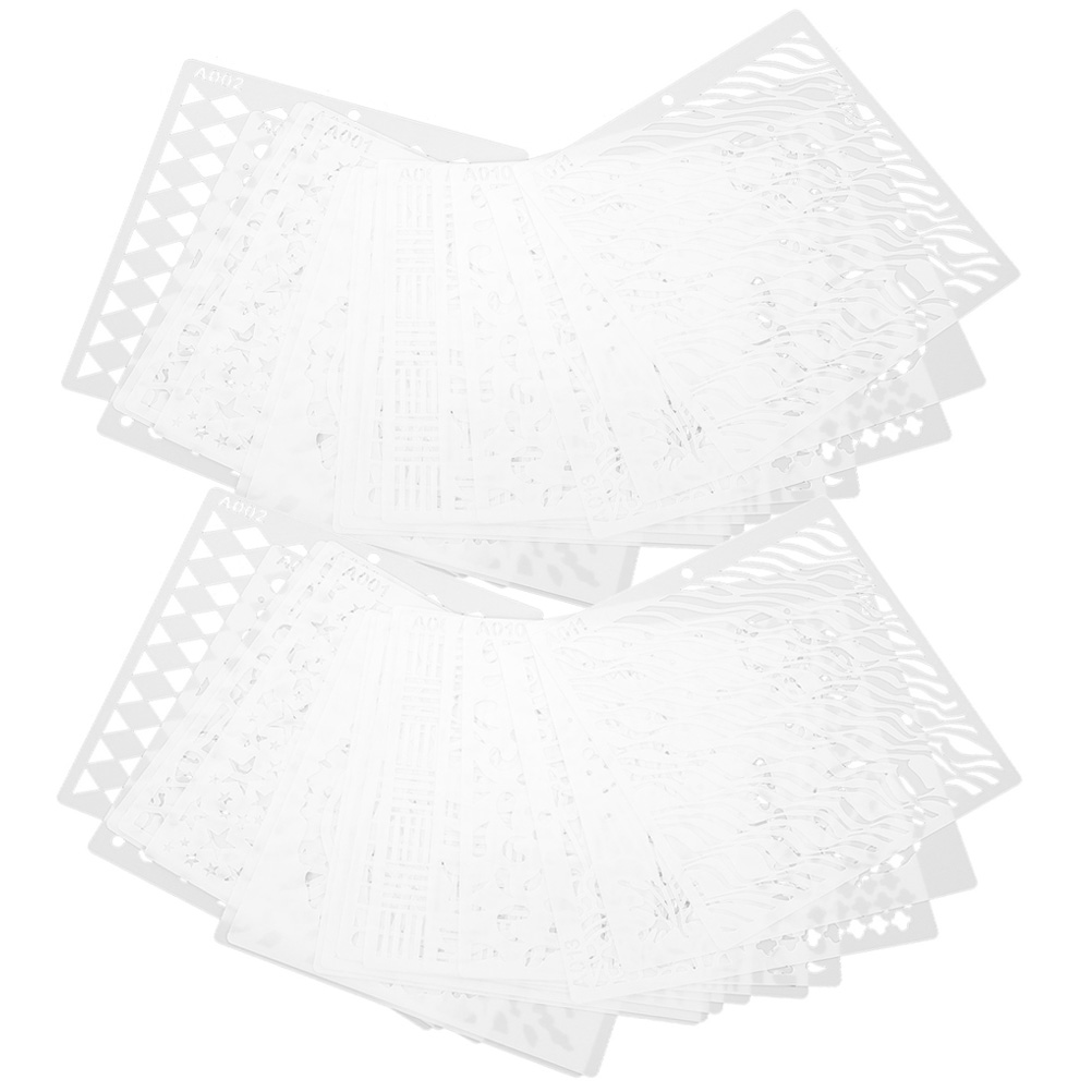 stencil 32pcs Wall Painting Stencils Plastic Painting Templates Hollow
