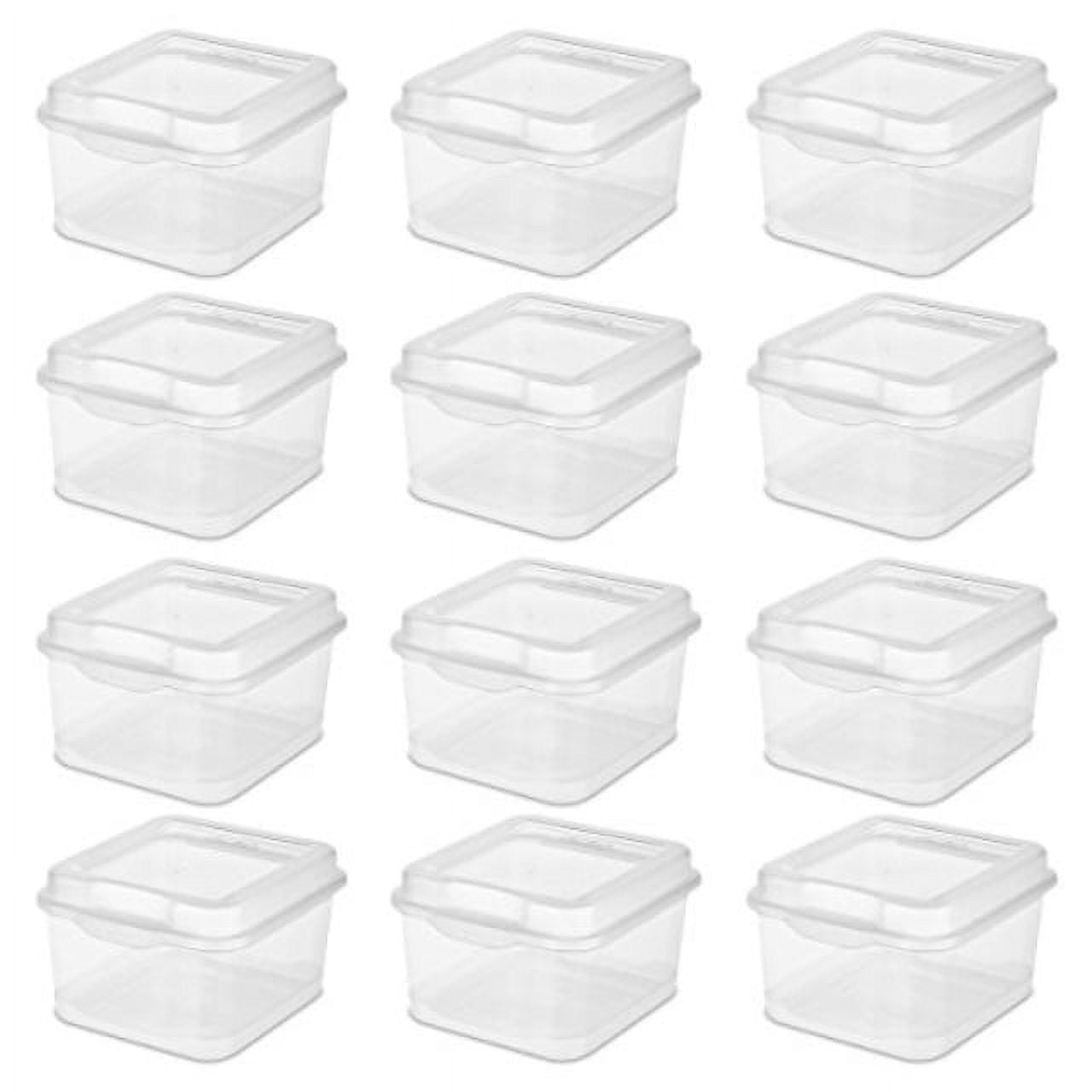 Sterilite Plastic Stacking FlipTop Latching Storage Box Container, Clear 18  Pack, 1 Piece - Kroger